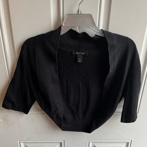 White House Black Market cropped Black Cardigan size Small